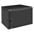 Exegate EX298617RUS Шкаф телекоммуникационный 19" настенный 6U ExeGate EC-WM-6U.450.M.BLACK 19”, 6U, 600x450x370mm ШхГхВ , передняя дверь металл, съемные боковые панели, пыле- и влагозащита IP23, че