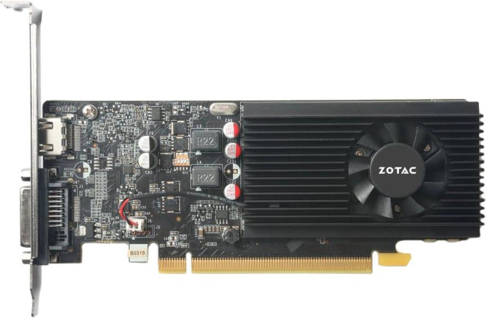 Видеокарта Zotac NVIDIA  GeForce GT 1030 1030 2GB LP GDDR5 2ГБ GDDR5, Low Profile,  Ret [zt-p10300a-10l]