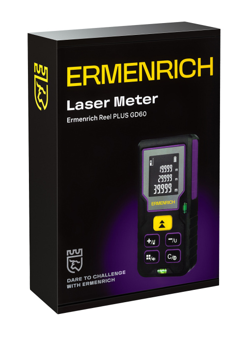 Лазерная рулетка Ermenrich Reel PLUS GD60, фиолетовый 85314
