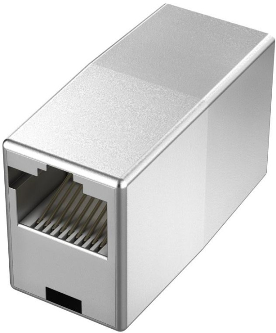 Адаптер Hama H-200326 серебристый RJ-45 f -RJ-45 f 00200326