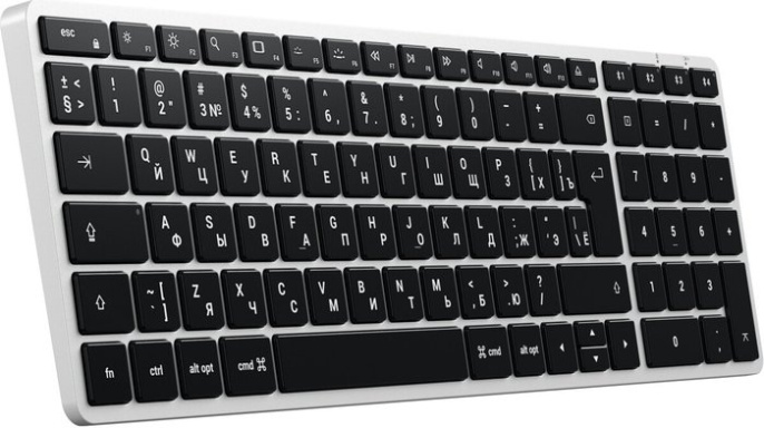 Клавиатура беспроводная Satechi Slim X2 Bluetooth Keyboard - русская раскладка. Цвет: серебристый (ST-BTSX2S-RU)