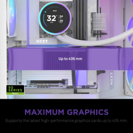Корпус без блока питания Case NZXT H9 Flow RGB+ 2025 , Midi-Tower, TG, 6x140mm RGB + 1x120mm RGB, 2xUSB-A 3.2 + 1xUSB-C 3.2, E-ATX, ATX, mATX, mITX White (CM-H92FW-P1)