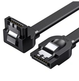 Кабель угловой UGREEN US217 30797 SATA 3 Data Cable 90° угол. Длина: 0,5 м. Цвет: черный