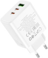 Сетевое зар./устр. Hoco C126A Pure power PD40W three-port 2C1A charger EU 40W 3A PD+QC универсальное белый (28547227)