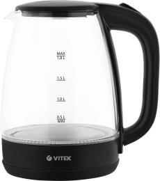 Чайник электрический Vitek VT-7004, 1.8л, стекло/пластик