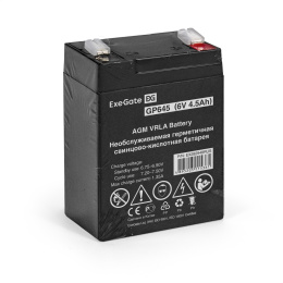 Аккумуляторная батарея ExeGate GP645-F1 (6V 4.5Ah, клеммы F1) EX282948RUS