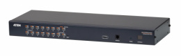 KVM-коммутатор ATEN KH1516A 16-портовый высокой плотности с кабелем Cat 5 KH1516A/KH1516A-AX-G/ 16 Port Cat 5 High Density KVM SW W/POWER