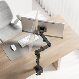 Кронштейн для мониторов Cactus CS-VM-D49-BK, до 49", до 20кг, настольный, поворот и наклон, черный