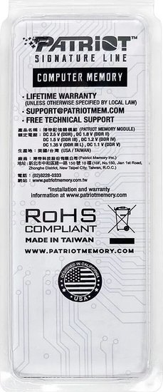 Оперативная память Patriot PSD516G520081S DDR5 SODIMM 16GB PC5-41600 CL42