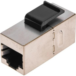 Адаптер Rexant 02-0109 проходн. Keystone RJ45 кат.6 FTP серый