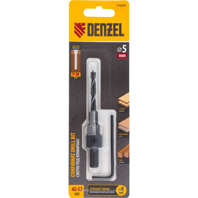 Сверло-зенкер под конфирмат 5 мм Denzel 704205