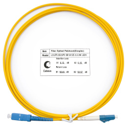 Оптический патч-корд simplex LC-SC 9/125 SM Cabeus FOP(s)-9-LC-SC-2m 2 метра желтый LSZH