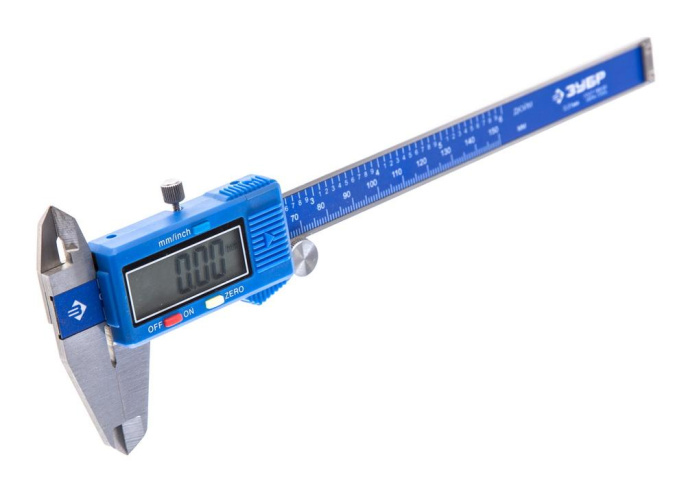Штангенциркуль электронный Зубр Профессионал 34465-150 синий пластиковый футляр