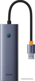 Хаб Baseus BS-OH109 UltraJoy Series 4 порта USBA to USB3.0*3+RJ45*1 Space Grey B0005280A813-01