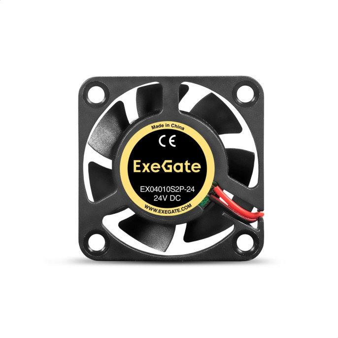 Вентилятор 24В DC ExeGate EX04010S2P-24 40x40x10 мм, Sleeve bearing подшипник скольжения , 2pin, 7500RPM, 30dBA EX295201RUS