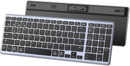 Клавиатура беспроводная UGREEN KU005 15956 2.4GHz Bluetooth5.0 Ultra Slim Wireless Keyboard. Цвет: серебристый