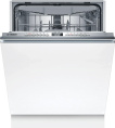 Посудомоечная машина Bosch SMV4HVX03E (загрузка на 14 комплектов посуды, электронное управление, 6 программ, 59.8x55x81.5 см, цвет нержавеющая сталь, сушка: с теплообменником, индикация на полу: луч, класс энергоэффективности D)