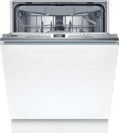 Посудомоечная машина Bosch SMV4HVX03E (загрузка на 14 комплектов посуды, электронное управление, 6 программ, 59.8x55x81.5 см, цвет нержавеющая сталь, сушка: с теплообменником, индикация на полу: луч, класс энергоэффективности D)