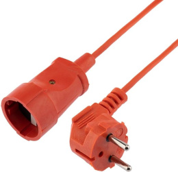 Удлинитель силовой PROCONNECT Pro-Uc, розеток 1шт, 2x0.75 кв.мм, 6A, 10м, ПВС, без катушки, оранжевый [11-7105]