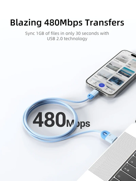 Кабель USB A CABLETIME CAP1H (CT-AMCM6A-PBW1) 1 м, черный, USB-A на USB-C для быстрой зарядки смартфонов