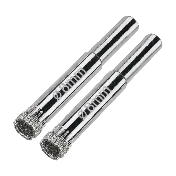 Коронка алмазная по керамограниту и керамике 8 мм, 2 шт. Diamond Industrial DIDCSC008