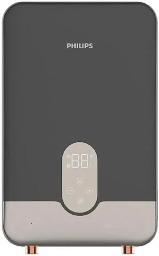 Водонагреватель Philips AWH1011/51 85HB , проточный, 8.5кВт, кран и душ, серый