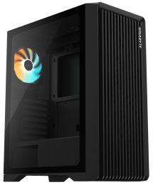 Корпус Gigabyte C103 Glass Global Черный 28300-C103B-1CRR материал: сталь, пластик, окно: закаленное стекло, 1хUSB3.0, 2хUSB2.0, Audio, без БП, 2x2.5” и 2x3.5”/2.5″, 7 слотов расширения, ATX