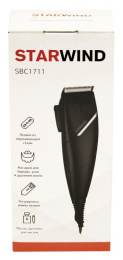 Машинка для стрижки STARWIND SBC1711 черный/серебристый