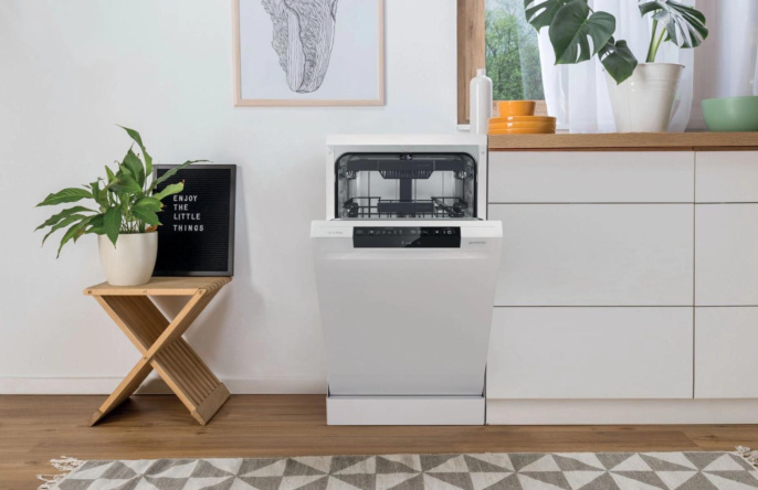 Посудомоечная машина Gorenje GS541D10W Инвертор-3 , узкая, напольная, 44.8см, загрузка 11 комплектов, белая