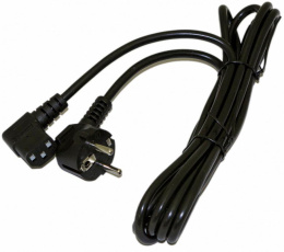 Шнур питания Hyperline PWC-IEC13A-SHM-1.0-BK Schuko-C13 проводник.:3x0.75мм2 1м 10А упак.:1шт че