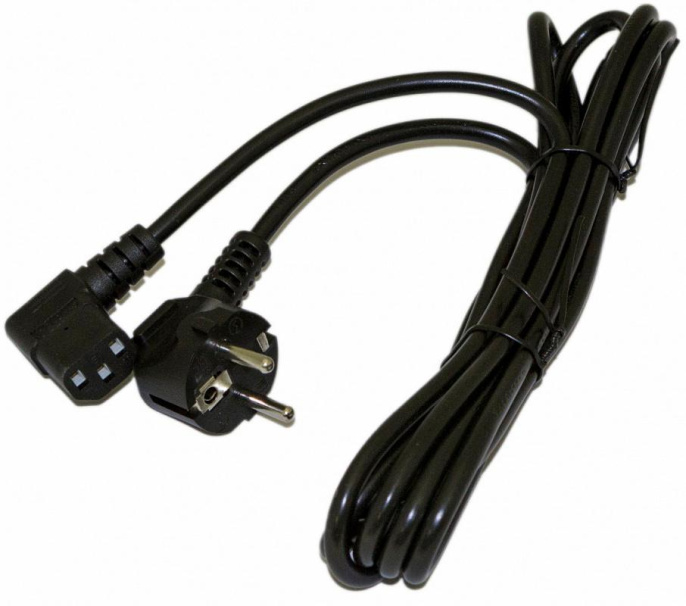Шнур питания Hyperline PWC-IEC13A-SHM-1.0-BK Schuko-C13 проводник.:3x0.75мм2 1м 10А упак.:1шт че