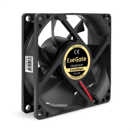 Вентилятор 12В DC ExeGate ExtraSilent ES08025S2P (80x80x25 мм, Sleeve bearing (подшипник скольжения), 2pin, 1900RPM, 20dBA) EX299875RUS