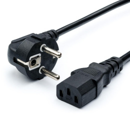 Кабель питания/ Кабель питания GoPower евровилка CEE 7/7-C13 1.2м ПВХ 0.75мм черный 1/10/200 00-00024055