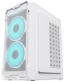 Корпус mATX Oklick OCC-MN302F, Mini-Tower, без БП, белый