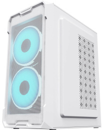 Корпус mATX Oklick OCC-MN302F, Mini-Tower, без БП, белый
