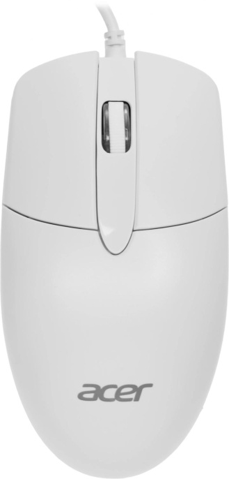 Мышь проводная Acer OMW300, оптическая, USB, 1200dpi, белый [zl.mcecc.01v]