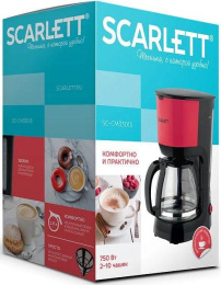 Кофеварка Scarlett SC-CM33013, капельная, красный / черный