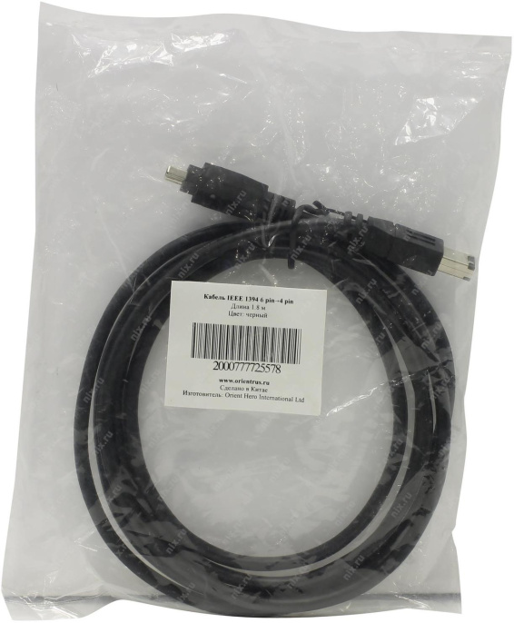 Кабель Gembird FireWire IEEE-1394 6P-- 4P 1.8м FWP-64-6