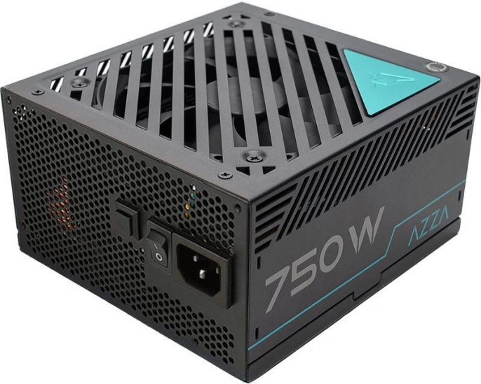 Блок питания Azza ATX 750W PSAZ-750G Gen.5 80+ gold 20+4pin APFC 120mm fan 6xSATA Cab Manag RTL (PSAZ-750G (ATX 3.1))