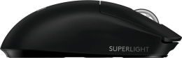 Мышь игровая Logitech PRO X Superlight Black черная, беспроводная Lightspeed, cенсор Hero 25K 100-25600dpi, 6 кнопок, облегченная 63гр, USB кабель 1,8м, под обе руки 910-005884