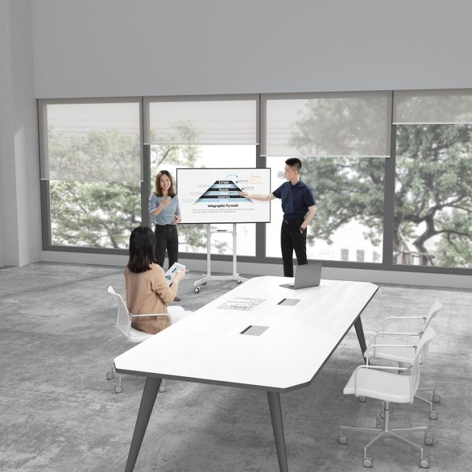 Стойка для телевизора Cactus CS-ST1146WT, 37-70", напольный, мобильный,  белый