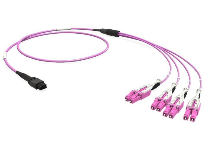 Оптическая соединительная сборка 08 x 50/125 OM4, MTPf/LCHD Uniboot, тип UW, LSZH, 5 м 82224968