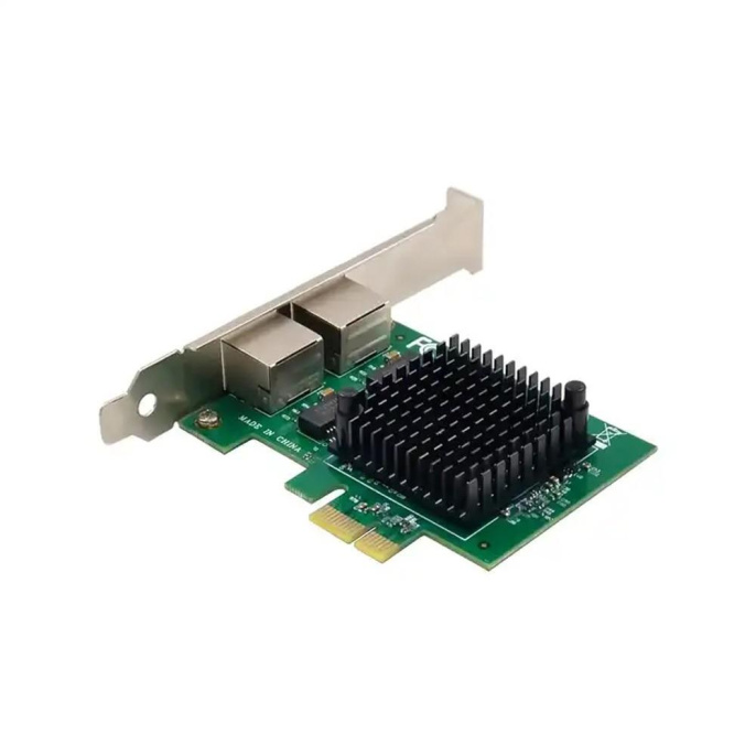 ORIENT XWT-INT225L2PE, Сетевая карта PCI-Ex1 v3.0 2xRJ45 2.5GbE NIC, Intel I225V chipset, 2.5/1 Гбит/с, 2 планки крепления 33251