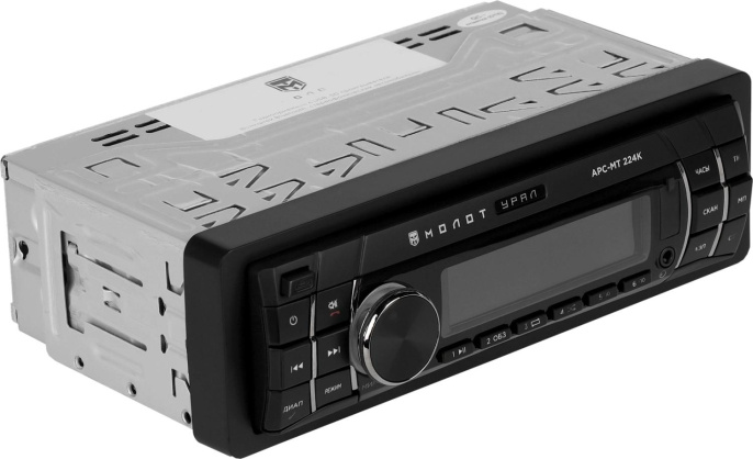 Автомагнитола Ural Молот АРС-МТ 224К 1DIN 4x180Вт v5.0 USB 2.0 AUX 2 МОЛОТ АРС-МТ 224К