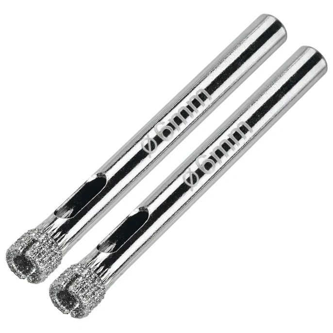 Коронка алмазная по керамограниту и керамике 6 мм / 2 шт. Diamond Industrial DIDCSC006