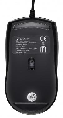 Мышь проводная Oklick 325M, оптическая, USB, 1200dpi, черный [1091340]