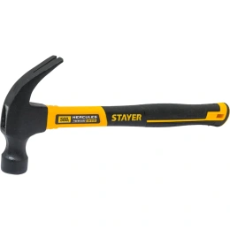 Столярный молоток-гвоздодёр с фибергласовой рукояткой STAYER Hercules 560 г 2026-560_z02