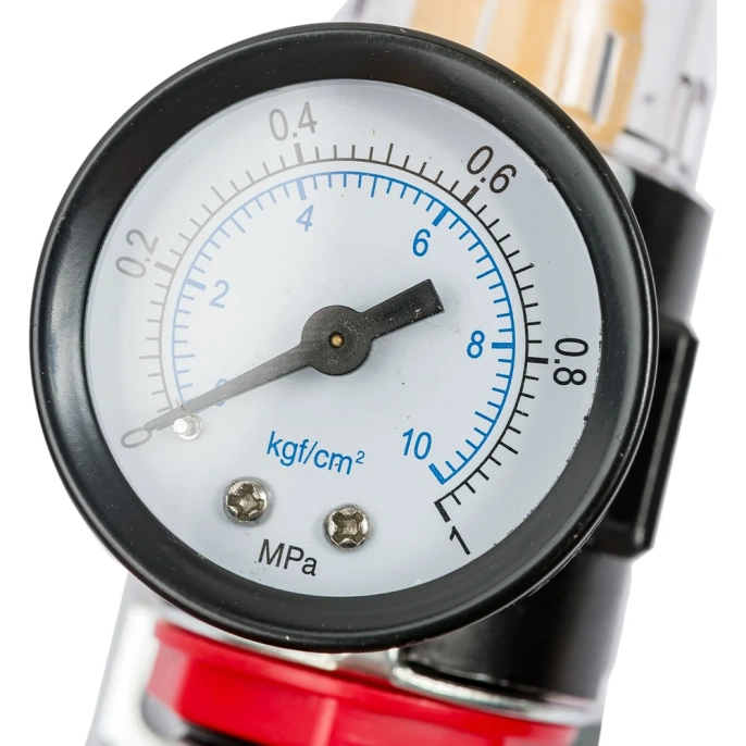 Фильтр-влагоотделитель для компрессора с регулятором давления 1/4"; манометр; 10 бар Gigant GAFR2000