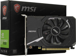 Видеокарта MSI NVIDIA GeForce GT 1030 GT 1030 AERO ITX 2GD4 OC 2ГБ DDR4, OC, Ret
