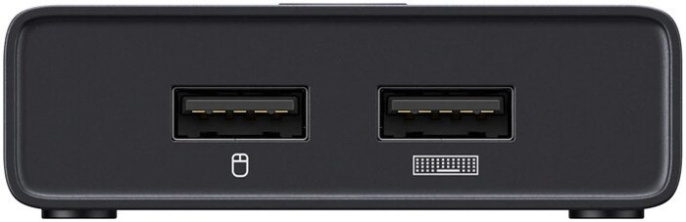 Переключатель UGREEN AK502 75246 HDMI 4K@60Hz KVM Switch 2 In 1 Out. Цвет: черный (75246_)